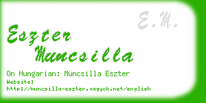 eszter muncsilla business card